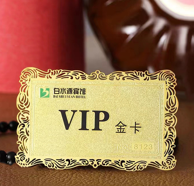 custom vip card frosted gold luxury metal business cards for laser engraving