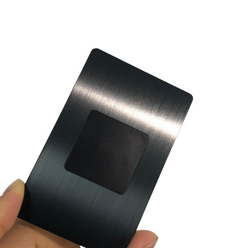 Custom blank black steel metal nfc business cards for engraved  0.8mm thickness