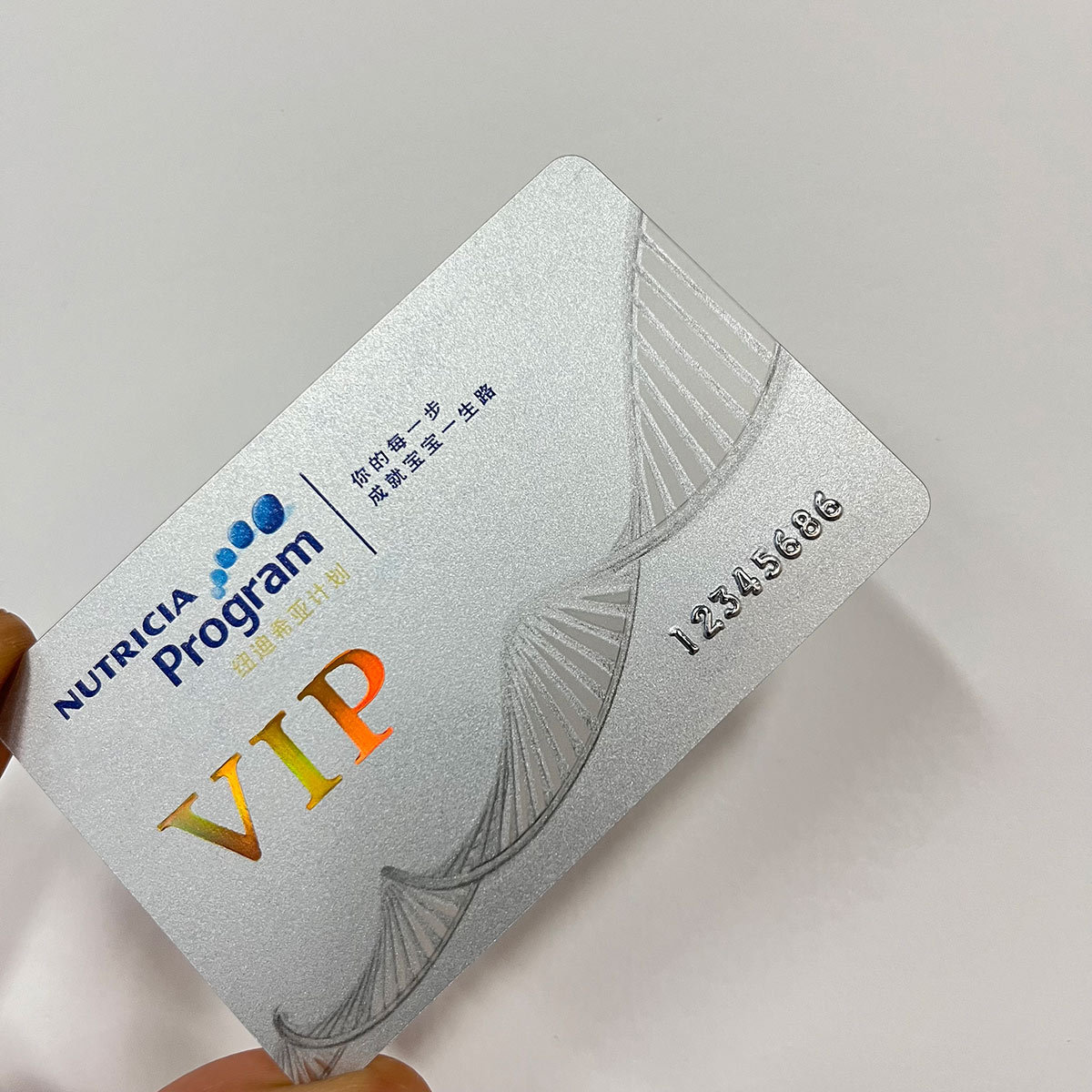 Custom vip membership card credit card zise embossed number pvc business card