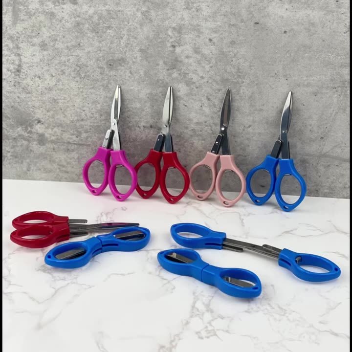 Multifunctional 8-figure telescopic folding scissors Travel outdoor portable mini fishing line scissors stainless