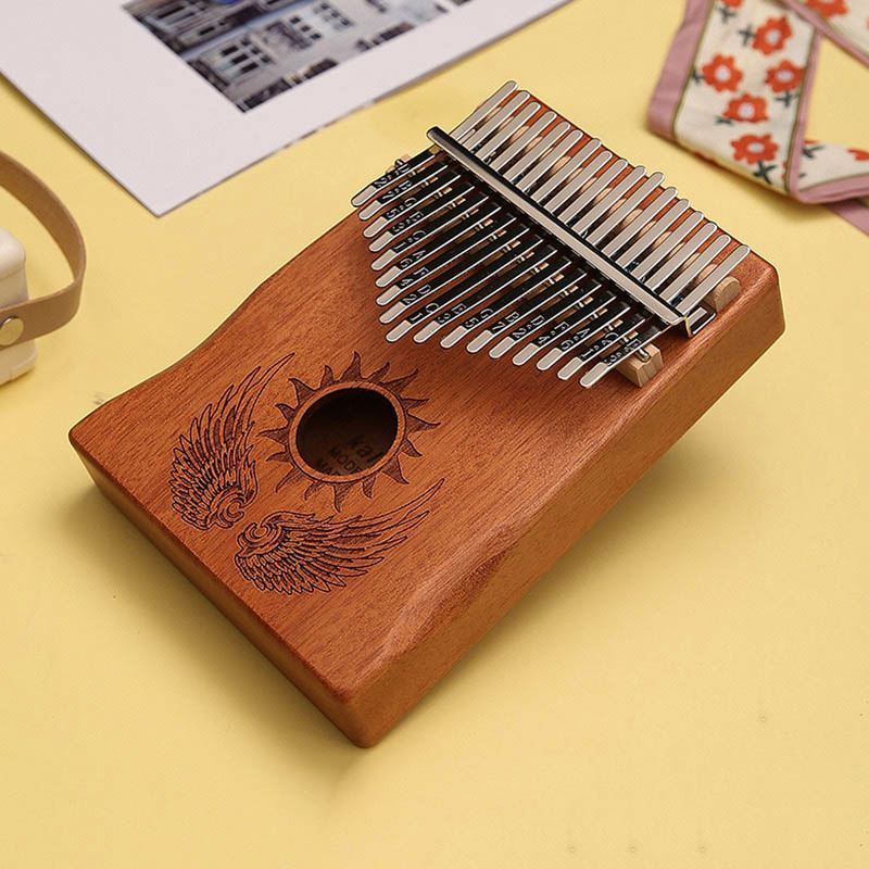 Wholesale high quality student Study instruments 17 tone Key Wooden small-sized exquisite Kalimba thumb piano