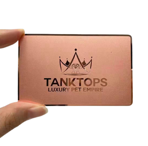 High quality luxury metal blank credit cards custom stainless steel rose gold metal business cards