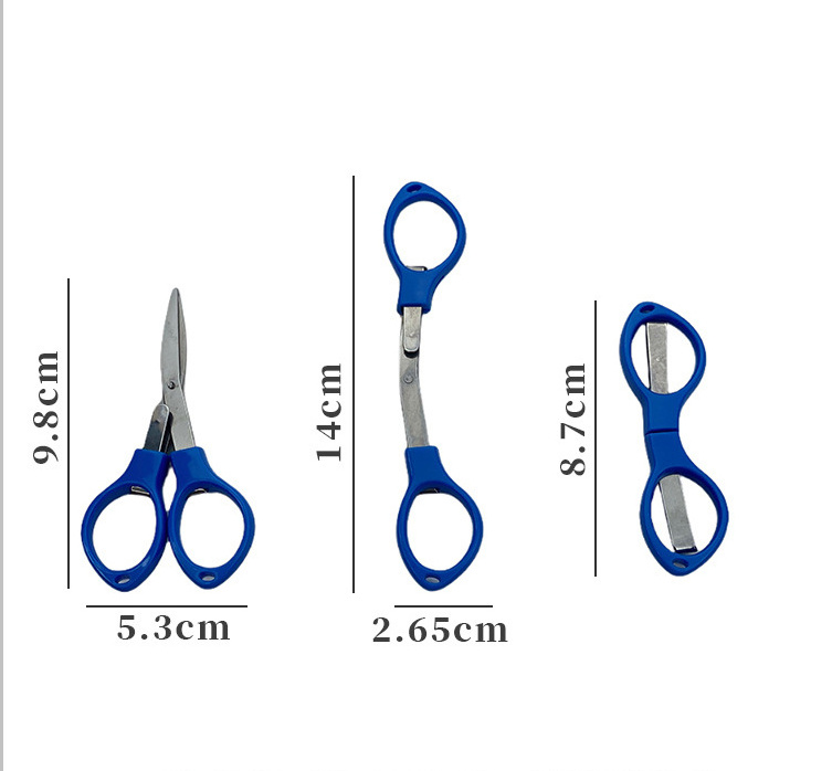 Multifunctional 8-figure telescopic folding scissors Travel outdoor portable mini fishing line scissors stainless