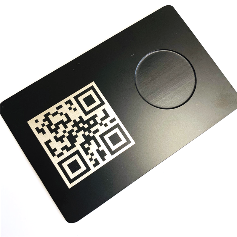 Custom blank black steel metal nfc business cards for engraved  0.8mm thickness