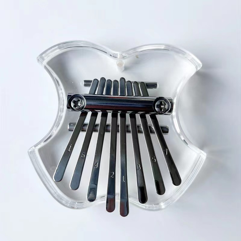 Custom 8 Keys Thumb Piano Portable Wooden Finger Marimbas Musical Toy gifts for Kids and Adults Beginners Mini Kalimba with Lany