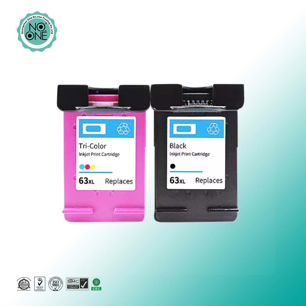 Remanufactured Color Refilling Ink Cartridges 63XL 63 XL Black for HP Deskjet Inkjet for HP63XL 1110 4650 2131 3630 4520 Printer