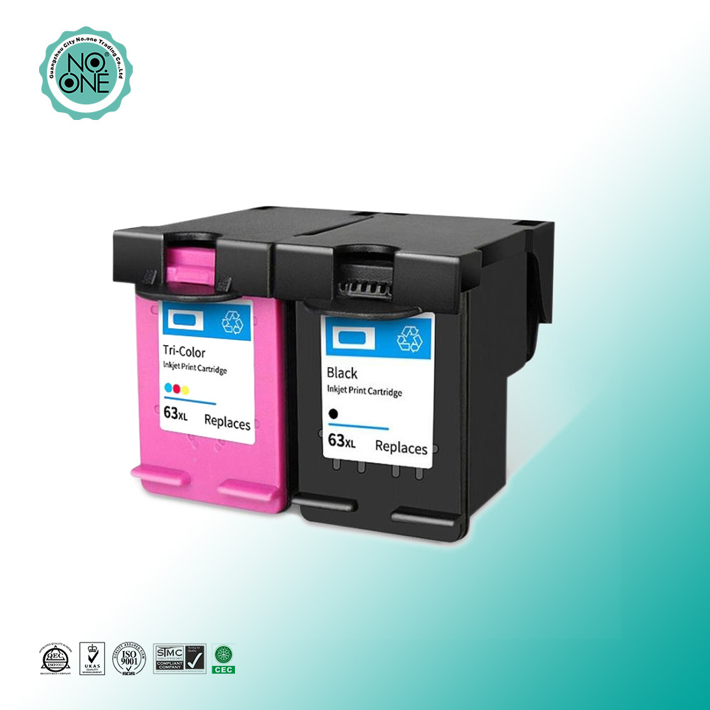 Remanufactured Color Refilling Ink Cartridges 63XL 63 XL Black for HP Deskjet Inkjet for HP63XL 1110 4650 2131 3630 4520 Printer