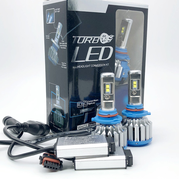 T1 led 80w 8000lm Turboes Led H7 Headlamps Auto Lamp H4 H11 H1 9005 9006 Led Lights T1 Led Headlight