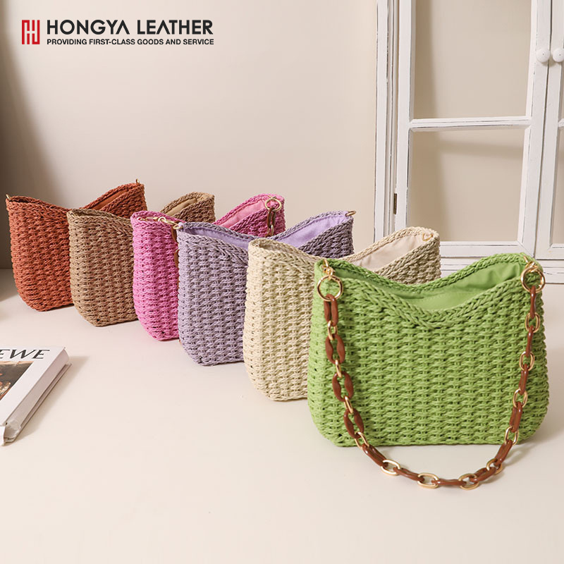 Wholesale New Arrival Woven Handbag Summer Straw Clutch Purses Beach Crossbody Hand Bags For Women Bolso De Mujer