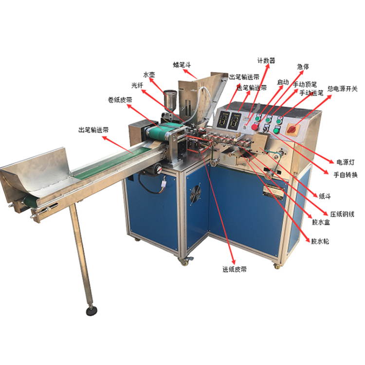 Customize Automatic Dee Doundation Pencil Making Maker Wax Crayon Stick Machine