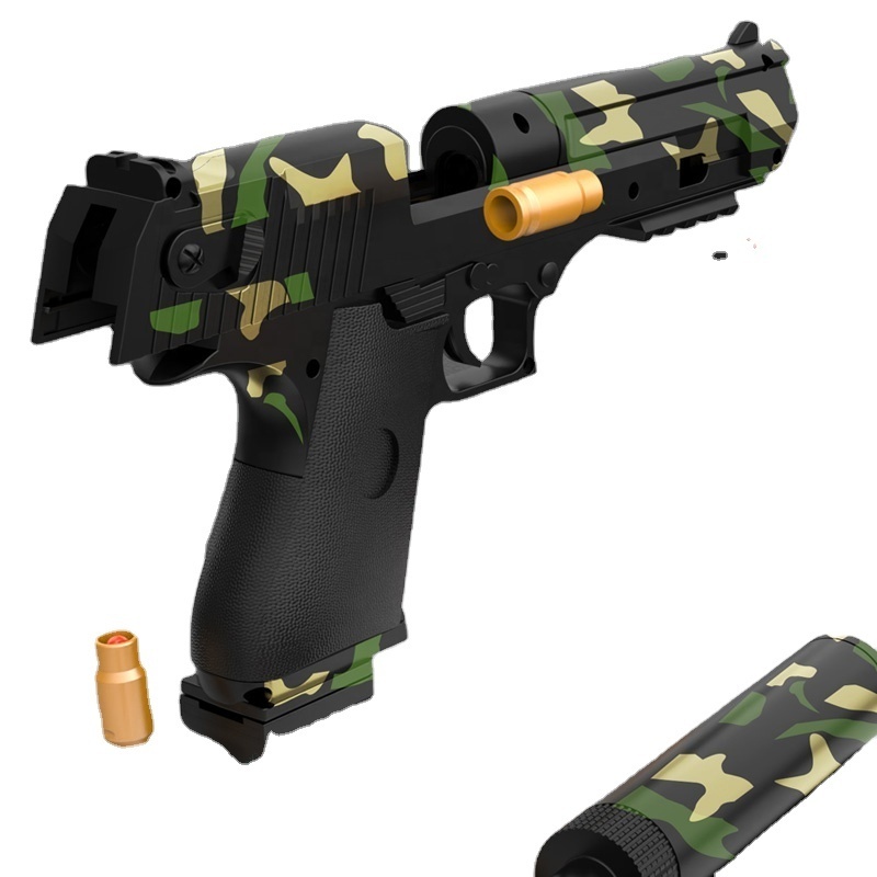 Hot Outdoor Indoor Manual Loading Airsoft Bullet Pistol Gun Toy Desert Eagle Kids Shoot Planer Shell Soft Foam Bullet Toy Gun