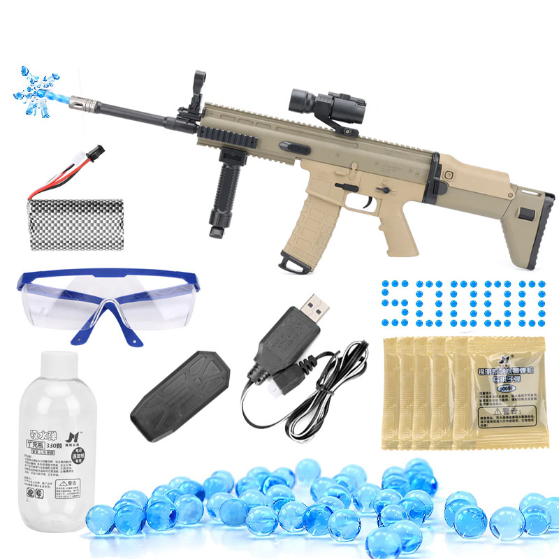 2023  Plastic Alloy Toy Gun Fireworks Splatter Kids Blaster Gel Water Ball Toy Gun For Adult