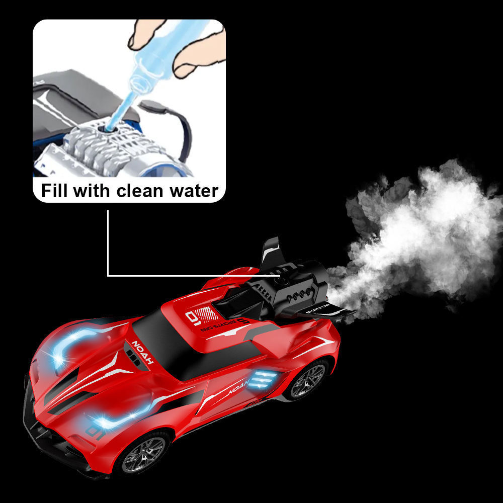 Hot Sale 2.4GHZ 1:20 Hot selling radio control spraying drift racing car rc stunt car light spray remote control toy car