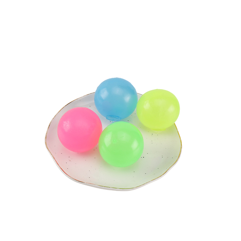 Glow Sticky Balls Wall Ceiling Light Fidget Toys Stress Reliever Ball Games for Kids Simple Dimple Anti-stress Toy