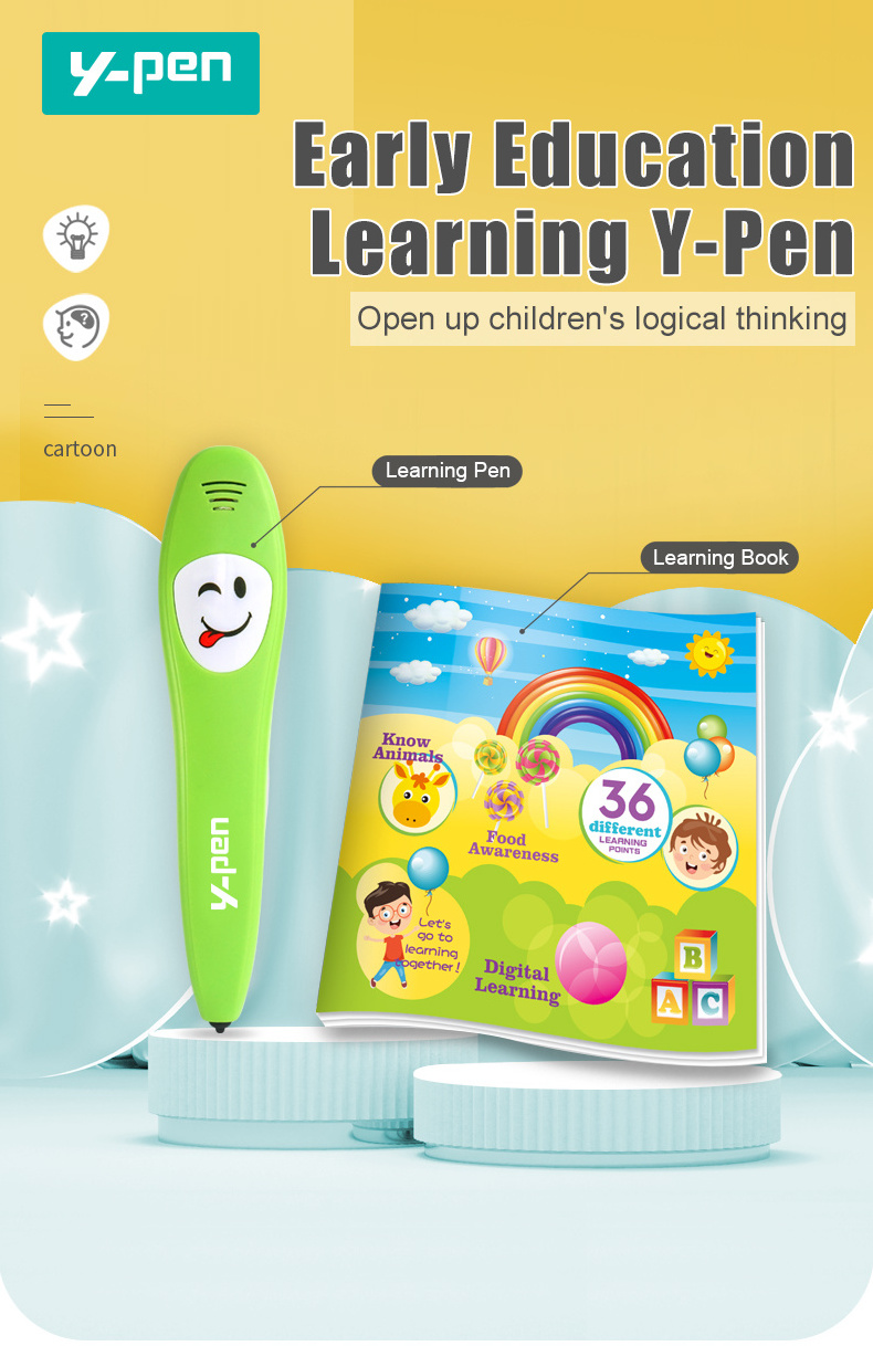 Talking Toy English Logic Sound Reading Y-pen Kids Smart Digital Talking Pen Learning Machine for Kids