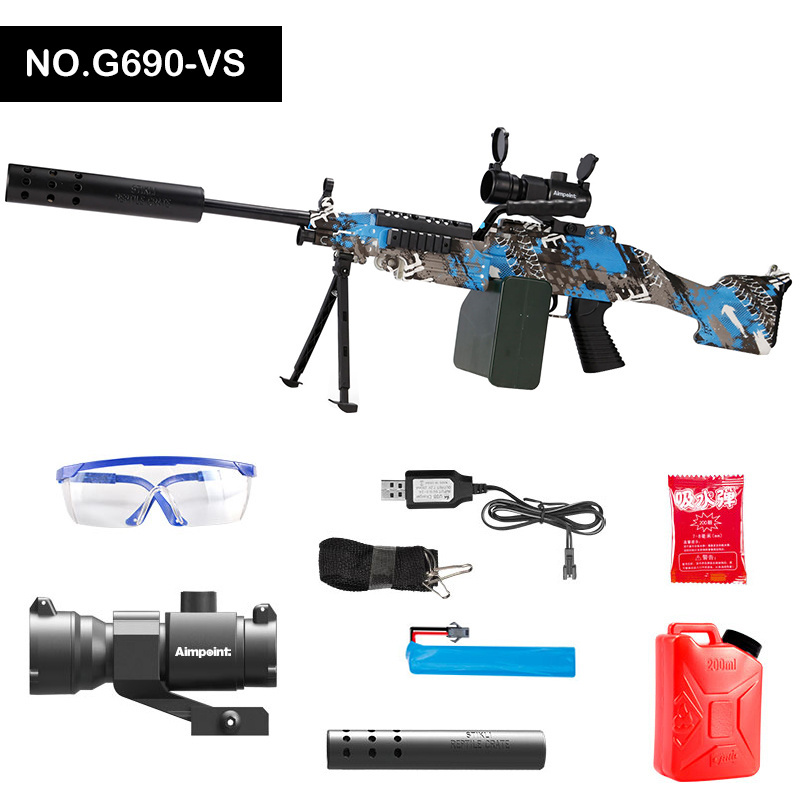 Factory Wholesale Large Size Electric Gel Blaster Gun Graffiti AKM 47 M4 High Speed Launch Gel Ball Guns Kids Water Bomb Gun Toy