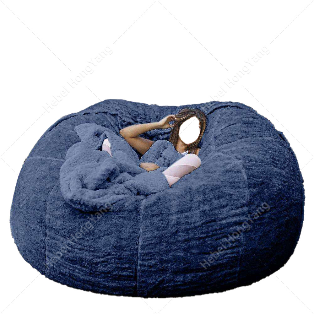 Living Room Sponge ball Giant Soft Velvet beanbag sofa cover big sofa foam bean bags huge oversize bean bag chair sofa bed