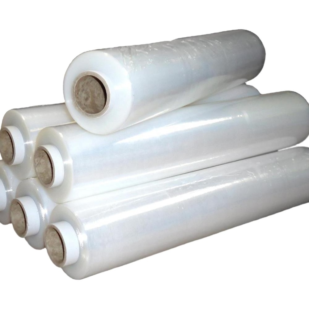 High-Tear Clear Plastic PE Shrink Film Wrap Roll 500mm Transparent Industrial Stretch Wrap Package Protective Industrial Package