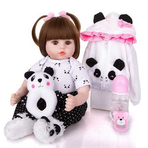 Limited Collection 18 Inch 48Cm Cloth Body Stuffed Lifelike Babies Alive Doll Cosplay Panda Toy Girl Reborn Baby Doll