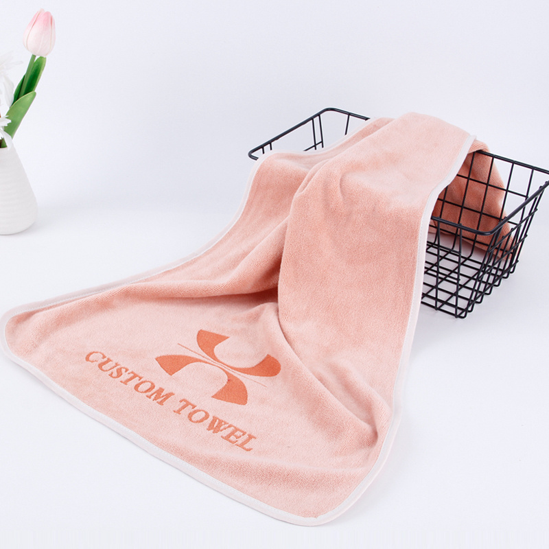 Customized color 100% cotton jacquard sport towel custom embossed logo bath towels 35*75cm