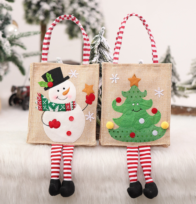 2022 Large Christmas Stocking Lovely Bags For Children Fireplace Christmas Decoration Gifts