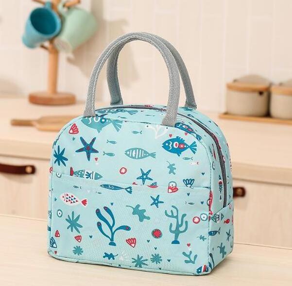 Small Tote Cooler Thermal Insulated Food Bags Portable Picnic Lunch Box Bag