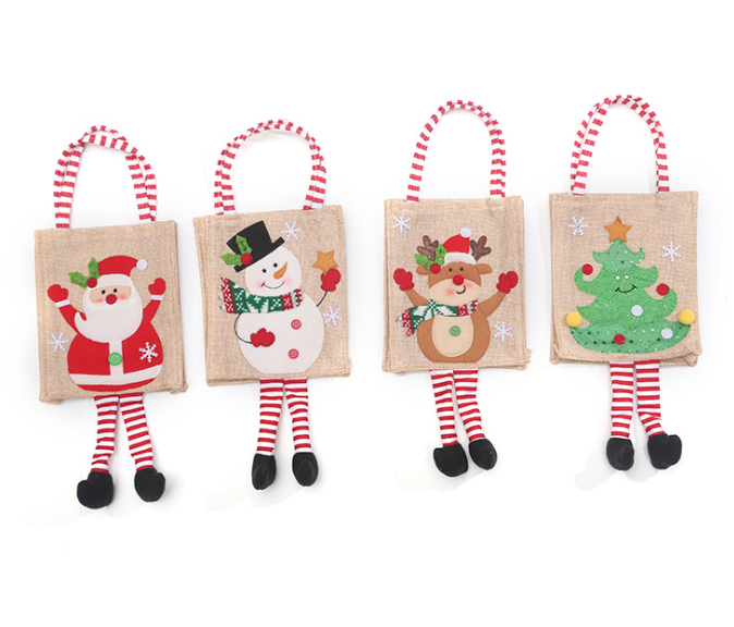 2022 Large Christmas Stocking Lovely Bags For Children Fireplace Christmas Decoration Gifts