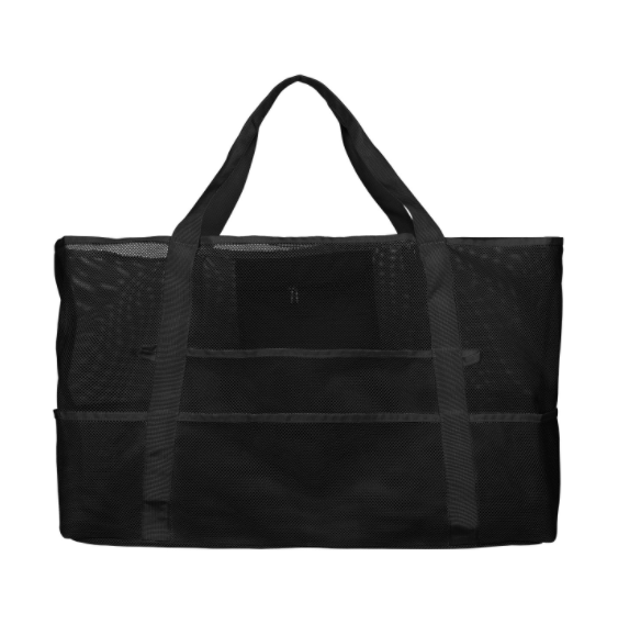 Multipurpose Tote Storage 9 Pockets Top Zipper Organizer 42L Extra Shoulder Straps Large Mesh Beach Bag