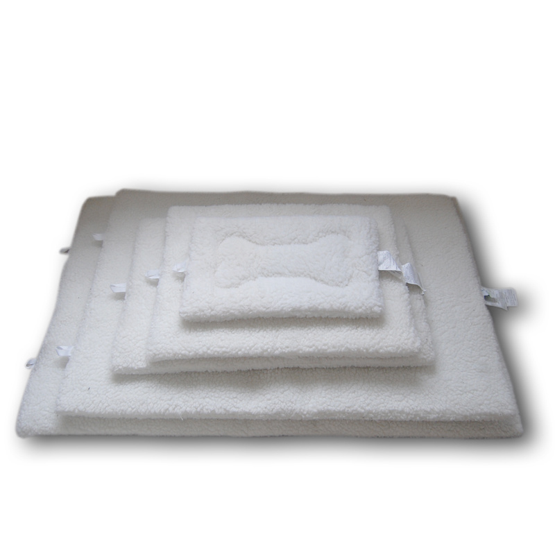 white sherpa bow style pet mat dog mat dog beds hot selling