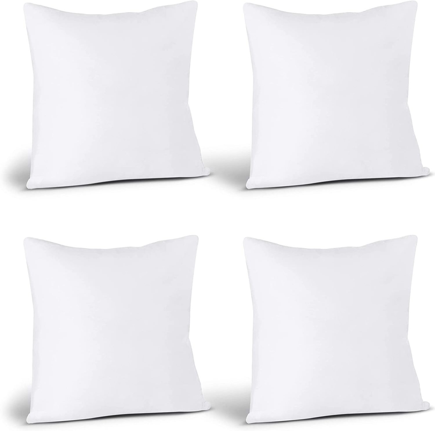 Decorative Throw Pillow Inserts with 100% Cotton Cover for Sofa, Bed and Couch Decorative Stuffer Pillows