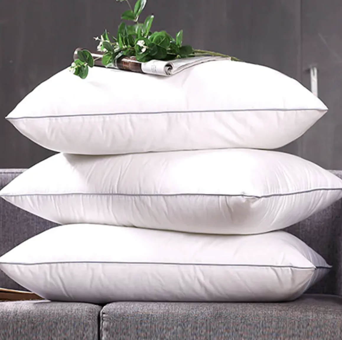 Hotel Quality Pillows Custom Pillow White Hotel Microfiber Filling Pillow