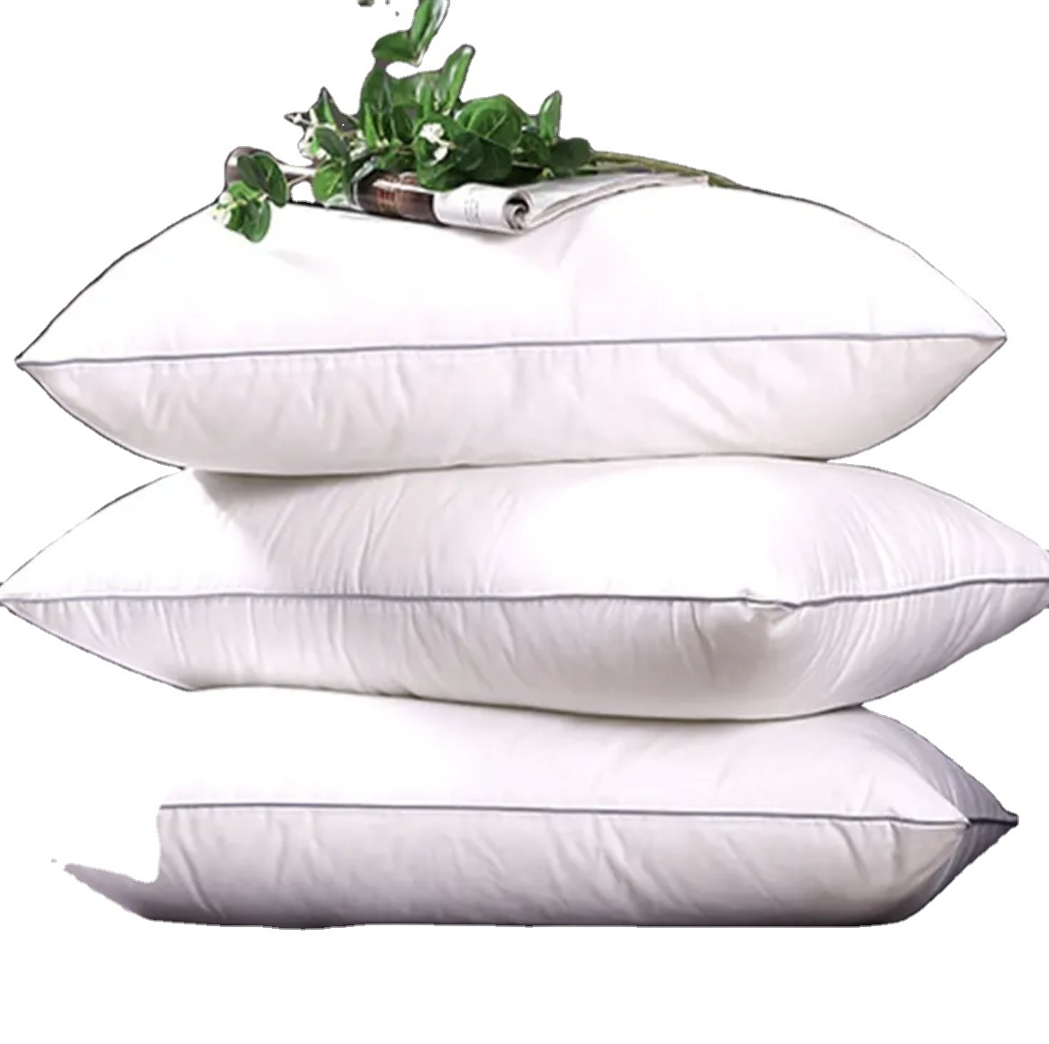 Rectangle White Cotton Hotel Cushion Insert Decorative Pillow Hotel Pillows