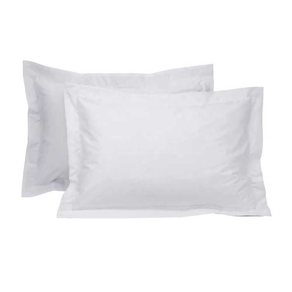 Luxury 100% Cotton Cover Pillow Case Anti Allergy Modern Wholesale Custom White Customized Logo Woven Grade a Pillowcase 4