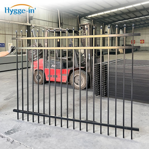 High Quality Modern Design Aluminum and Steel Fence Welded Picket Finials Aluminum Fence Panels with Black Powder Coated