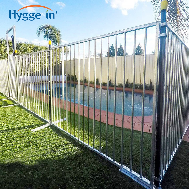 Garden Decorative Safety Concrete Portable Barrier Mesh Temporary Swimming Pool Fence Fence With Base