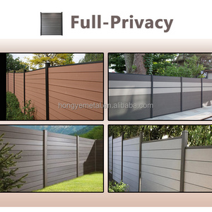 Home garden mixed material composite wood fence uv protected wpc fencing panels garden fence