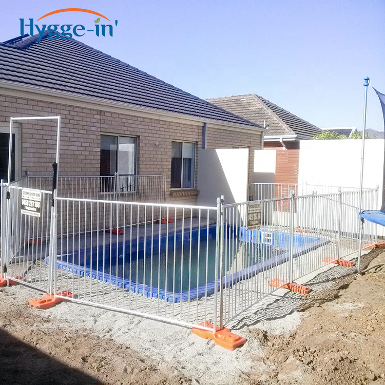 Garden Decorative Safety Concrete Portable Barrier Mesh Temporary Swimming Pool Fence Fence With Base