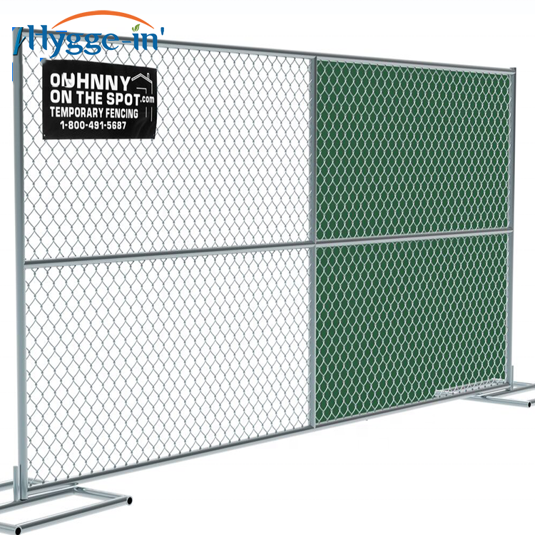 6x12 10ft 12ft Construction Hot Dipped Galvanised Removable  Iron Chain Link Fence Temporary Fence Panels