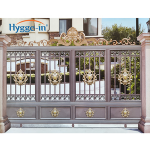 2022 Indian House Villa Entrance Boundary Wall Front Door Swing Driveway Aluminum Sliding Latest Security Main Gates Designs