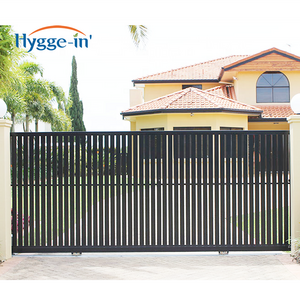 Driveway Motorize Swing Shutter Door Simple Single And Double Open Automatic Fence Gate