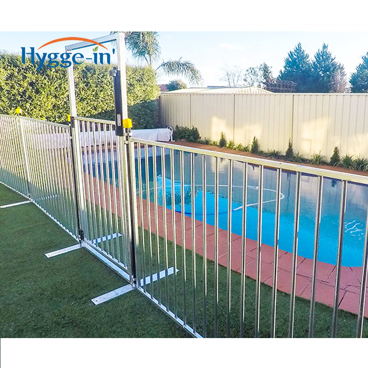 Garden Decorative Safety Concrete Portable Barrier Mesh Temporary Swimming Pool Fence Fence With Base