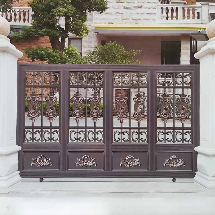 2022 Indian House Villa Entrance Boundary Wall Front Door Swing Driveway Aluminum Sliding Latest Security Main Gates Designs