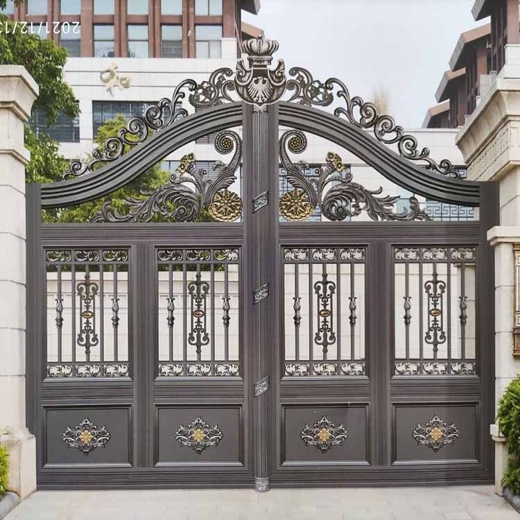 2022 Indian House Villa Entrance Boundary Wall Front Door Swing Driveway Aluminum Sliding Latest Security Main Gates Designs