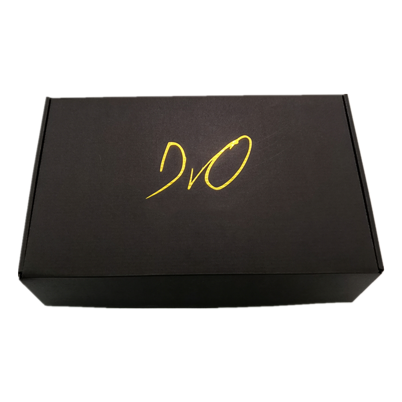 Custom Recycled Black Shipping Mailer Shoes Packaging E Flute Corrugated Boxes With Logo