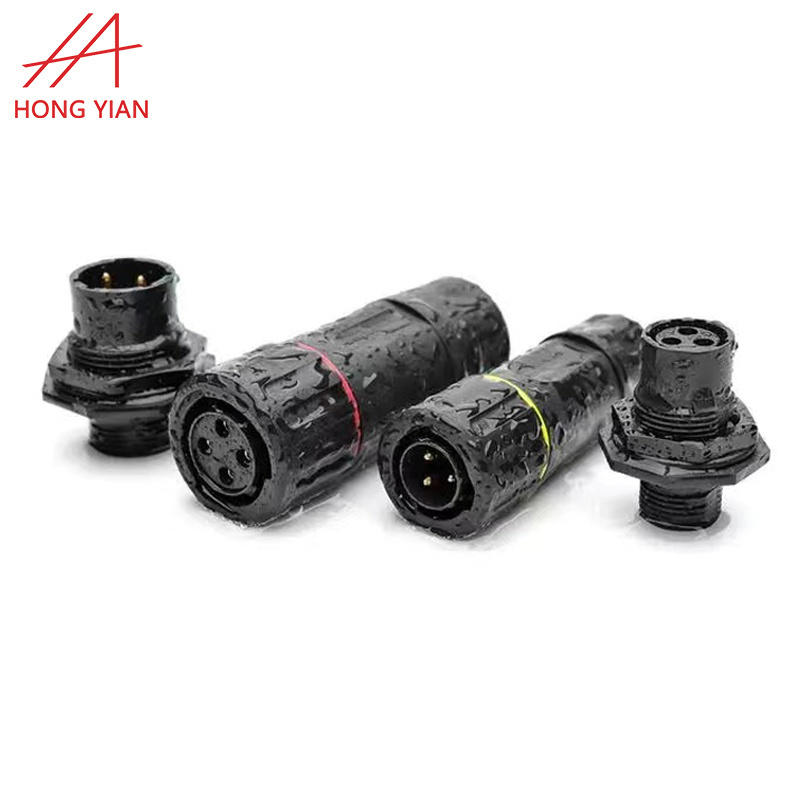 Factory Automotive IP68 Male Female Connector Aviation Plugs Fast M12  M16 Custom Pins Assembled Outside Waterproof Connector