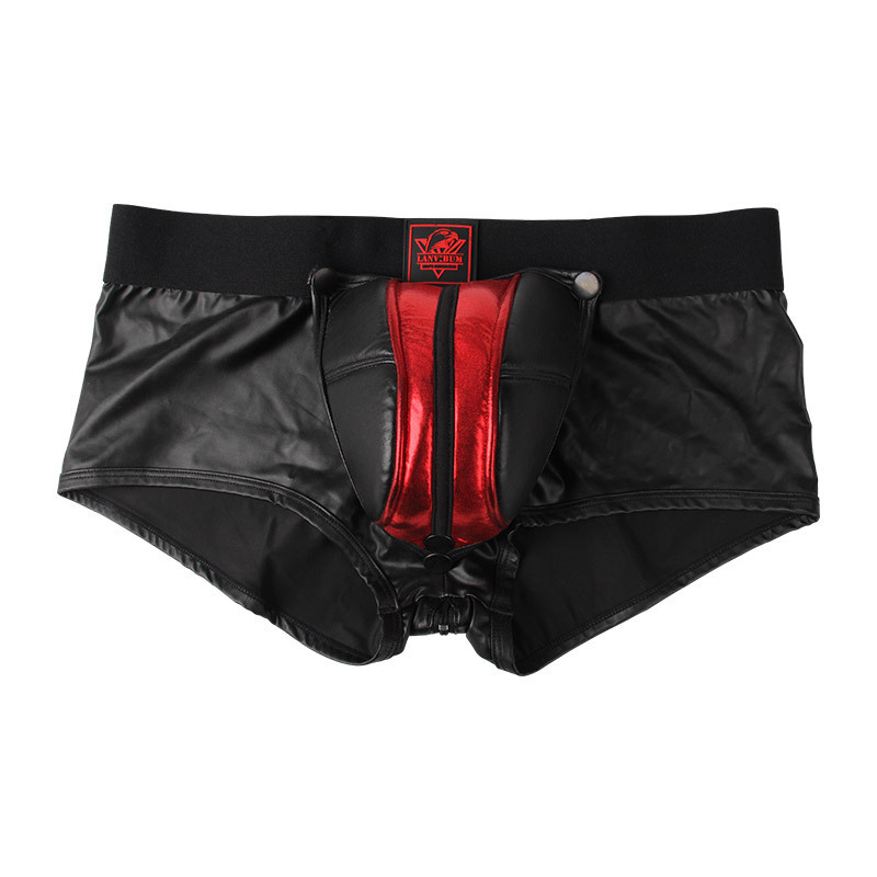 Custom Logo Special Wetsuit Leather 0.5cm thickened waterproof suit material mens open crotch men's sexy underwear briefs