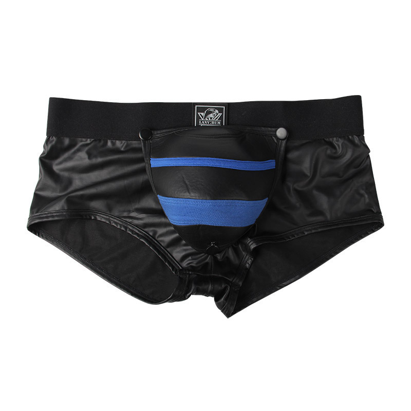 Custom Logo Special Wetsuit Leather 0.5cm thickened waterproof suit material mens open crotch men's sexy underwear briefs