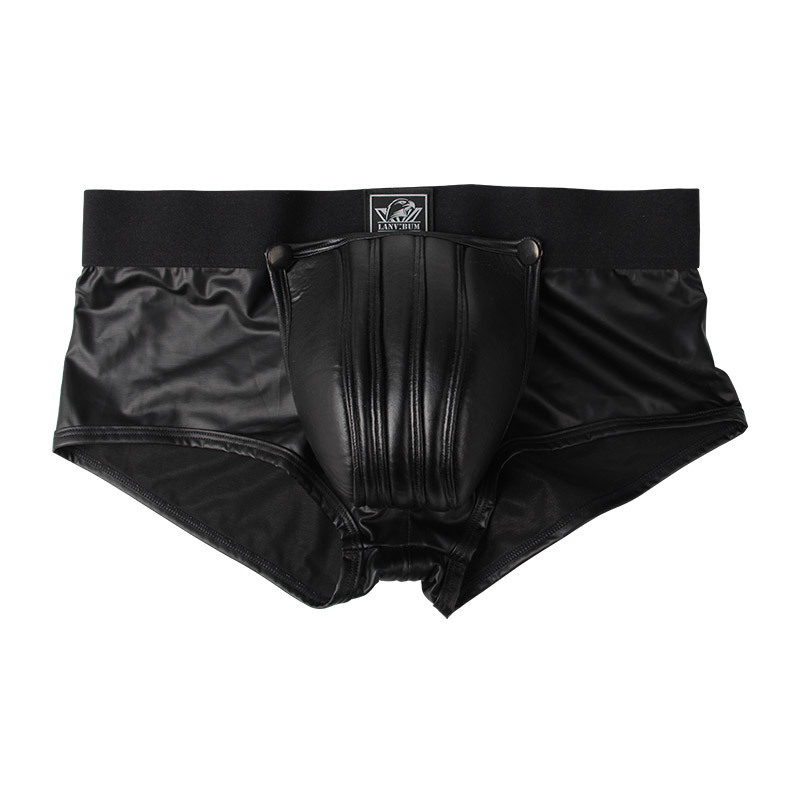 Custom Logo Special Wetsuit Leather 0.5cm thickened waterproof suit material mens open crotch men's sexy underwear briefs