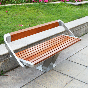 Moden design garden bench outdoor furniture metal bench seating with backrest