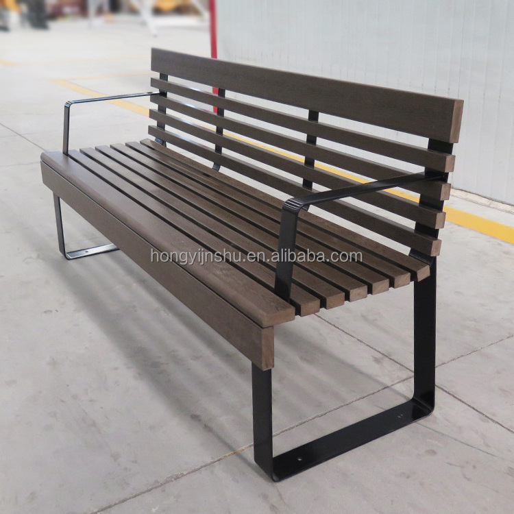 Customized high quality wooden park long bench patio benches outdoor bench outdoor seating with ps wood for park